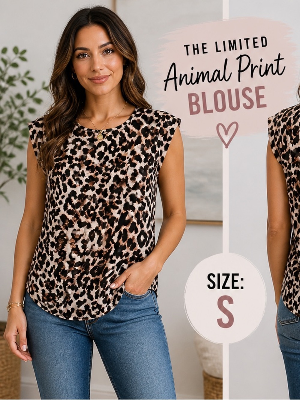 The Limited Animal Print Blouse SMALL